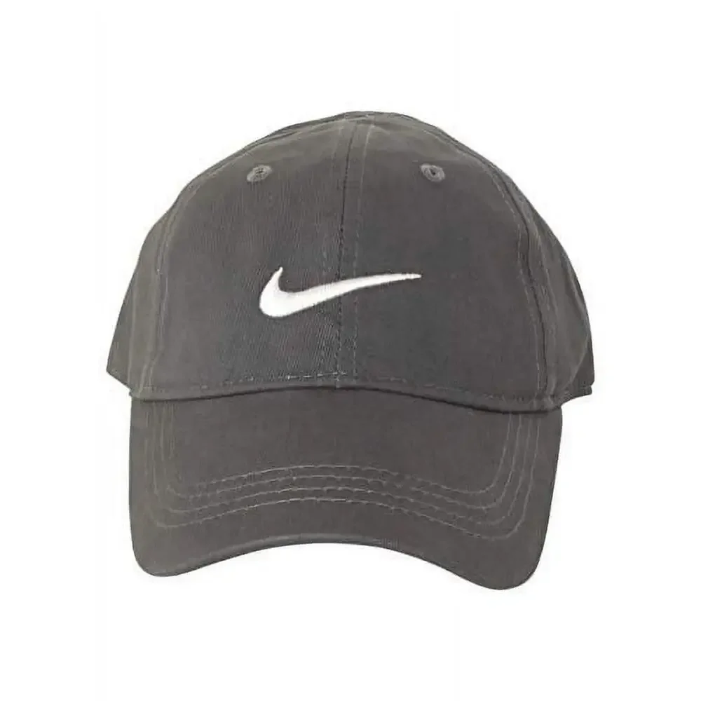 Nike Kids Baseball Cap Anthracite Child Size 4-7 Adjustable Hat Embroidered Logo